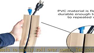 Cordinate 6 ft Cord Cover Floor, Cord Protector, Cord Management, Cord Concealer, Cable Hider and C