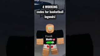 4 *WORKING* Codes for basketball legends! #robloxbasketball #roball #roblox #codes #working