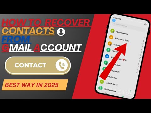 How to Recover Deleted Contacts Numbers from Gmail Account | Recover Deleted Contacts In 2025