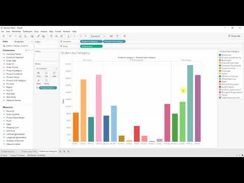 Dashboard Part 2  - Creating Two Bar Graphs - Tableau in Two Minutes