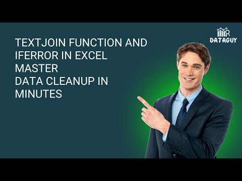 TextJoin Function and IFERROR in Excel Master Data Cleanup in Minutes