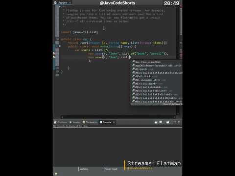 0039 Using Streams: FlatMap #java #softwareengineer #programming #coding #shorts