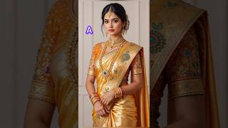 #shorts Golden👑🌸 Glow Bridal Saree Look ✨ | #trending #dress #fashion #saree #lehenga #ytshorts