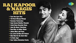 Raj Kapoor & Nargis Hits | Romantic Old Songs | Pyar Hua Iqrar Hua | Yeh Raat Bheegi Bheegi