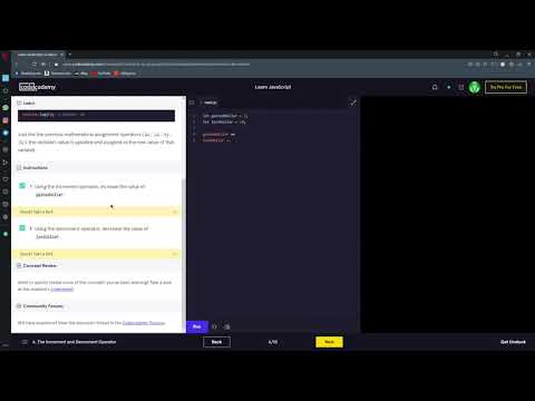 Codecademy: JavaScript Tutorial #4