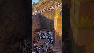 Celebrating Orthodox Christmas Eve at the Rock hiwen churches of Lalibela #ethiopia