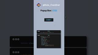 CSS Pop-Up Box |  #cssanimation #css #cssanimation #codingskills #csstutorial #htmlcss #coding