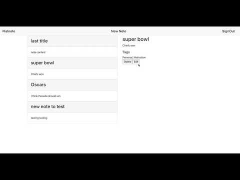 Flatnote Demo