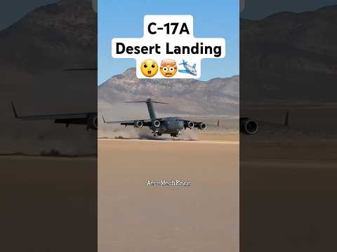 C-17A Globemaster III from 62nd Airlift Wing Executes Desert Landing #desertlanding #usafband #c17a