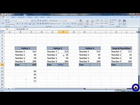 Excel Formula SUM ( How to add in Excel )