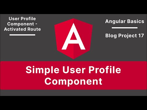 Angular: Simple User Profile Component | Blog Project V-17