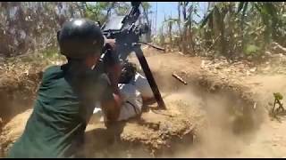 若开军用高射机枪阻击缅军空袭