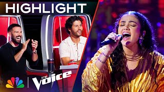 Madison Curbelo Honors Her Father with a TEAR-JERKING Performance of "Landslide" | Voice Playoffs