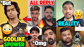 Spower in GodLike Again BUT 1 Problem😳 All SHOCKED Reaction❤️ Admino, Scout, Goldy Da on Team Soul