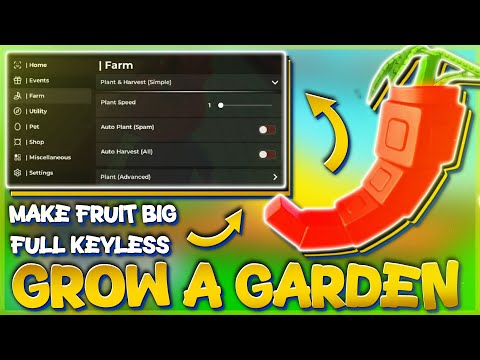Grow A Garden Script *NO KEY* - Make Any Fruit Big, Force Middle Pets, Egg Esp, Dupe & More! 🔥🪴