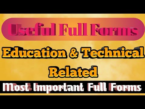 Useful Full Forms Educational, Technical Related|| Full Forms|| @JafriStudyClasses