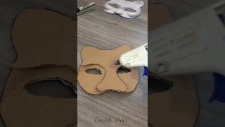 Making a cardboard mask because WHY NOT! 😄🐾 {#therian #quadrobics #theriangear #fypシ #therianmask}