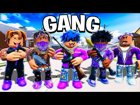 I Created a GANG in Roblox Hood Game BlockSpin For 24 Hours