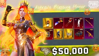 $50,000UC MAXING NEW INSANE ASTRALS BLESSING HONOR ULTIMATE🔥| PUBG MOBILE