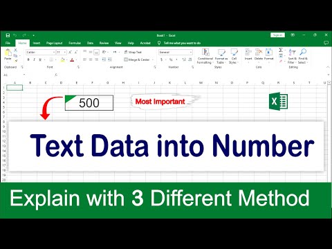 How to Convert Text Data into Number in Excel? | Text to Number |