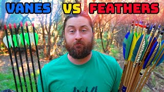 Are FEATHERS or VANES better for archery? (Surprising results)
