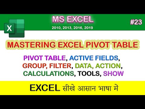Mastering Excel Pivot Tables | Pivot table excel | Hartron Eduworld