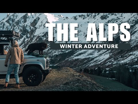 A short winter camping adventure with our dog and defender: Overlanding the alps #camping #landrover