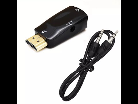 SpiderJuice 1080P HDMI Male to VGA Female Mini Converter Adapter with Audio Support