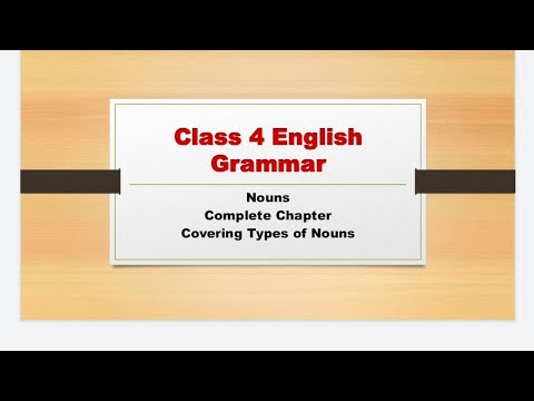 Class 4th Chapter 1 Nouns (Part -1)