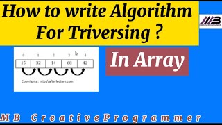 Write Algorithm For Triversing an Array #3| Triversing of an Array