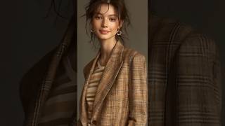 Chic Plaid Blazer with Striped Top Reveal #fashion #plaid #chicstyle