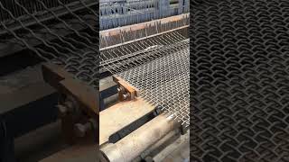 How Crimped Wire Mesh Is Made!  #CrimpedMesh #WireMesh #MetalFabrication #MeshWeaving #shorts