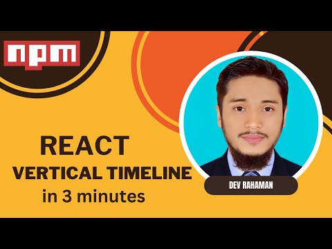Design a Vertical Timeline Using NPM Package #reactjs | Simple Timeline design react #devotional