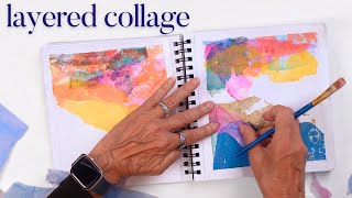 How To Use Your Painted Papers For GORGEOUS Abstract Collages