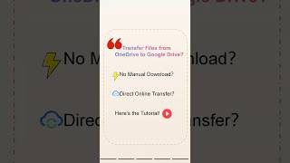 Transfer OneDrive to Google Drive？No Downloads Required! #cloudtransfer #multcloud
