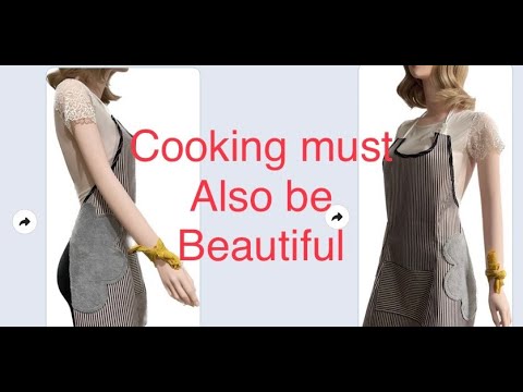 Charming bib, beautifying a woman when cooking. Simple - save money