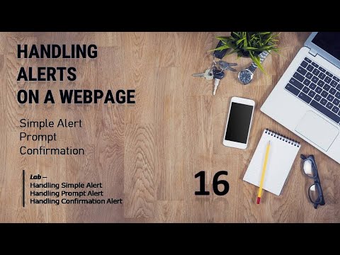 Handling Alerts - Different Types of Alerts Handling on webpages || WebDriver || Selenium