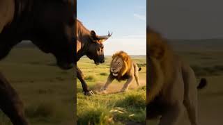 Bull 🐂 vs Lion 🦁 Epic Boxing Fight! #wildbattle