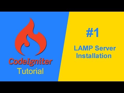 CodeIgniter Tutorial 1 - Lamp Server Setup