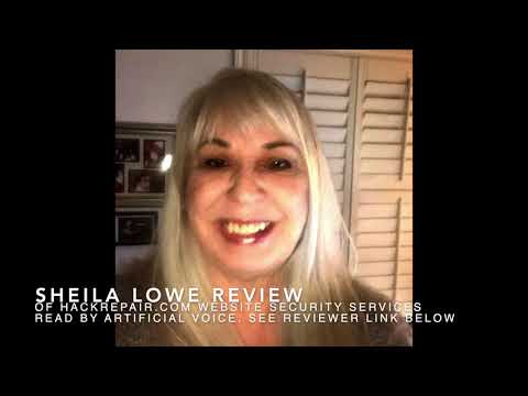 Website Hack Repair Service Review -  Sheila Lowe