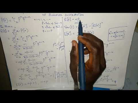 Binomial Distribution - Mean, Variance and Moment Generating (MGT) Function Derivation. #binomials