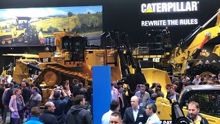 Caterpillar, Hitachi And Komatsu Mining Machines On Bauma 2019 Exhibition