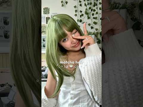 if matcha was a person🍵💭 #matchahair #greenhair #pinterestgirl