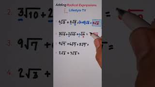 Adding Radical Expressions #mathtutorial #radicalexpression #addingradicalexpressions #lifestyletv