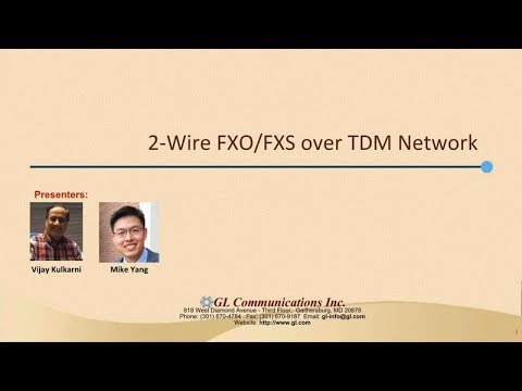 2-Wire FXOFXS over TDM Network
