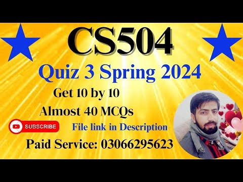 CS-504| Quiz 3 | Graded solved | 17-May-2024|100% correct |#cs504| Spring 2024 |Software Engineering