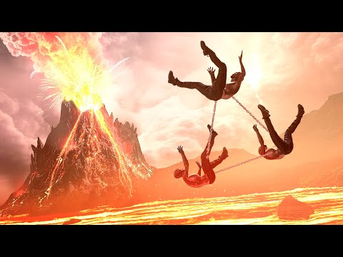 Chained Together but Every Second the Lava Gets Higher