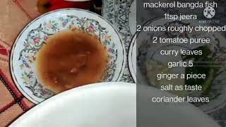 #goan mackerel bangda fish Ambot tik/curry❤️