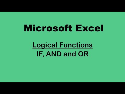 Logical Function  in Excel- IF,AND and OR