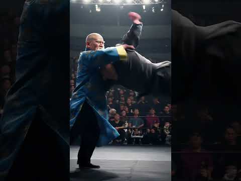 The master is amazing. He knocked down his opponent with a single move.